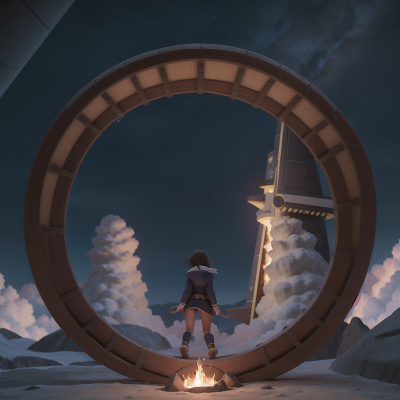 Image For Post Anime, sled, magic portal, betrayal, space shuttle, bravery, HD, 4K, AI Generated Art