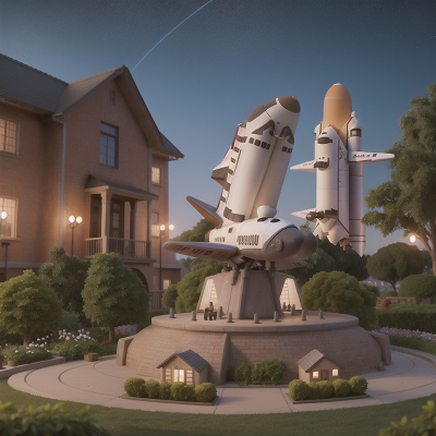 Image For Post Anime, bakery, book, statue, garden, space shuttle, HD, 4K, AI Generated Art