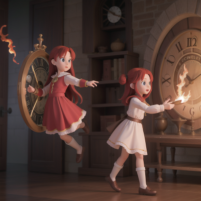 Image For Post Anime, flying, fire, clock, enchanted mirror, knights, HD, 4K, AI Generated Art