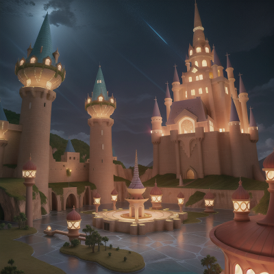 Image For Post Anime, energy shield, underwater city, castle, unicorn, flying carpet, HD, 4K, AI Generated Art