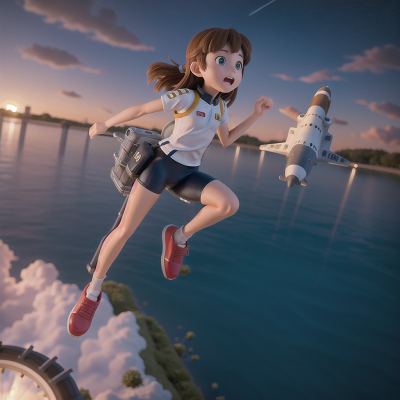 Image For Post Anime, space shuttle, bicycle, swimming, confusion, jumping, HD, 4K, AI Generated Art