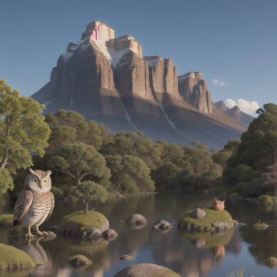 Image For Post Anime, mountains, swamp, failure, owl, kangaroo, HD, 4K, AI Generated Art