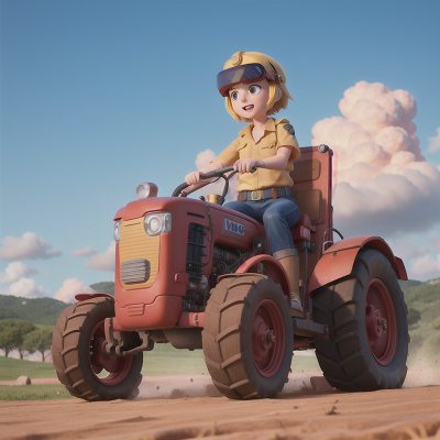 Image For Post Anime, magic wand, tractor, police officer, virtual reality, drought, HD, 4K, AI Generated Art