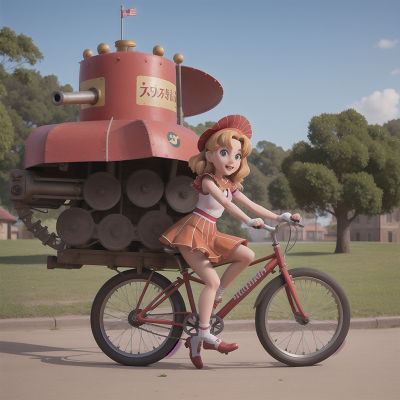 Image For Post Anime, romance, bicycle, tank, circus, exploring, HD, 4K, AI Generated Art