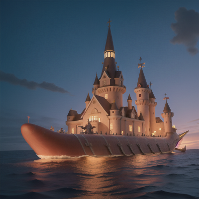 Image For Post Anime, submarine, medieval castle, spaceship, cursed amulet, haunted mansion, HD, 4K, AI Generated Art