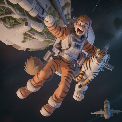 Image For Post Anime, space station, betrayal, earthquake, bigfoot, sabertooth tiger, HD, 4K, AI Generated Art