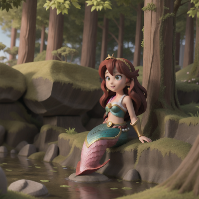 Image For Post Anime, bravery, dwarf, city, mermaid, forest, HD, 4K, AI Generated Art