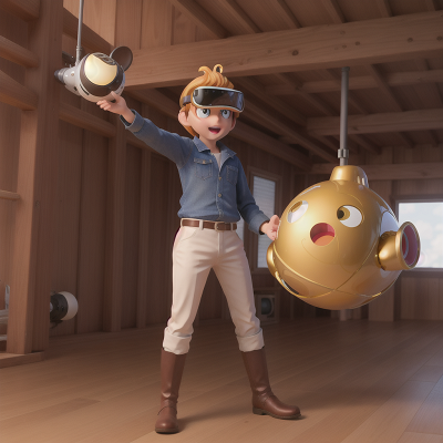 Image For Post Anime, golden egg, success, cowboys, virtual reality, submarine, HD, 4K, AI Generated Art