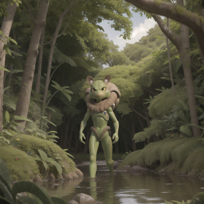 Image For Post Anime, alien planet, swamp, king, hero, kangaroo, HD, 4K, AI Generated Art