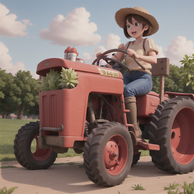 Image For Post Anime, farmer, market, fruit market, tractor, fighting, HD, 4K, AI Generated Art