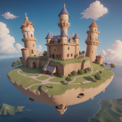 Image For Post Anime, flying carpet, tower, map, island, hero, HD, 4K, AI Generated Art