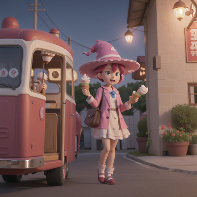 Image For Post Anime, ice cream parlor, doctor, car, witch, rocket, HD, 4K, AI Generated Art