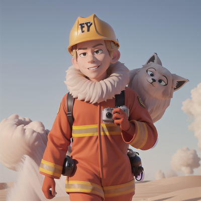Image For Post Anime, yeti, camera, sandstorm, firefighter, fox, HD, 4K, AI Generated Art