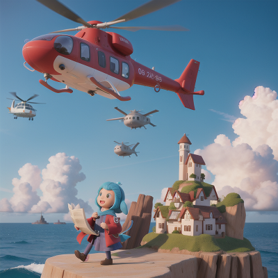 Image For Post Anime, whale, key, wizard, book, helicopter, HD, 4K, AI Generated Art