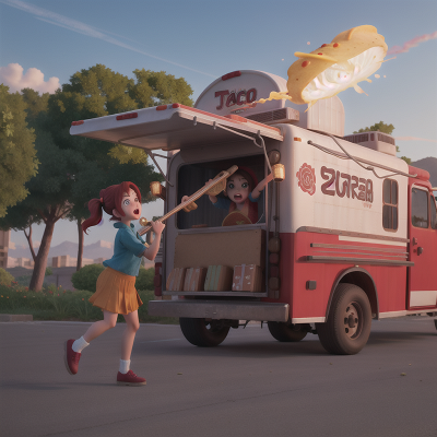 Image For Post Anime, anger, joy, taco truck, wormhole, flute, HD, 4K, AI Generated Art