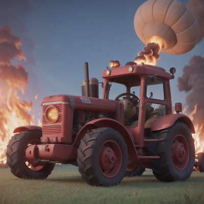Image For Post Anime, fire, tractor, museum, hail, submarine, HD, 4K, AI Generated Art