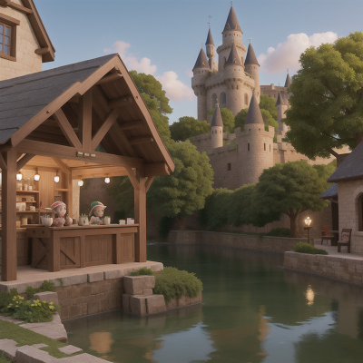 Image For Post Anime, drought, market, elf, medieval castle, coffee shop, HD, 4K, AI Generated Art