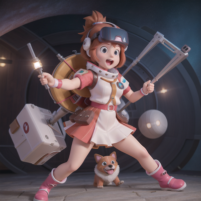 Image For Post Anime, crystal, space station, bagpipes, virtual reality, dog, HD, 4K, AI Generated Art
