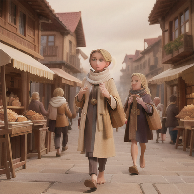 Image For Post | Anime, manga, Relaxed time traveler, sandy blonde hair tied in a scarf, visiting an ancient civilization, wandering through a bustling marketplace, observing others interact while floating above, casual flowing robes, sepia-toned historic style, intriguing sense of adventure - [AI Art, Dancing with Celestial Spirits: Anime Magic ](https://hero.page/examples/dancing-with-celestial-spirits:-anime-magic-stable-diffusion-prompt-library)