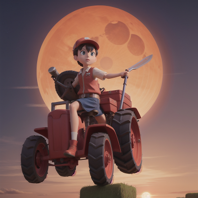 Image For Post Anime, solar eclipse, tractor, exploring, sword, hovercraft, HD, 4K, AI Generated Art