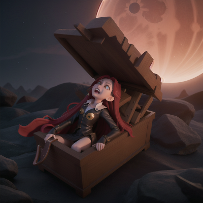 Image For Post Anime, vampire's coffin, flying, solar eclipse, crying, desert, HD, 4K, AI Generated Art