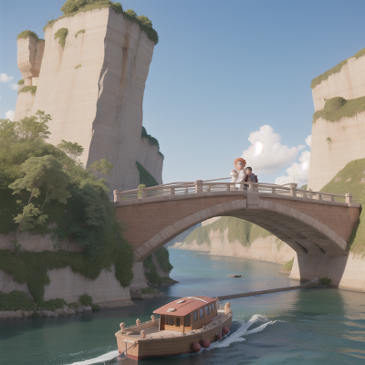 Image For Post Anime, laughter, bridge, scientist, map, boat, HD, 4K, AI Generated Art