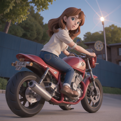 Image For Post Anime, stars, teacher, motorcycle, zookeeper, flying, HD, 4K, AI Generated Art