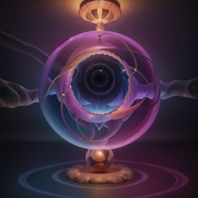 Image For Post Anime, crystal ball, wormhole, map, magic portal, rainbow, HD, 4K, AI Generated Art