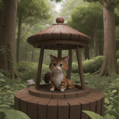 Image For Post Anime, forest, cat, tsunami, fairy, teleportation device, HD, 4K, AI Generated Art
