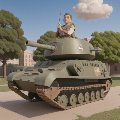 Image For Post Anime, statue, park, taco truck, hero, tank, HD, 4K, AI Generated Art
