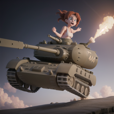 Image For Post Anime, romance, tank, hovercraft, dancing, anger, HD, 4K, AI Generated Art