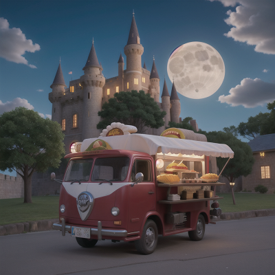 Image For Post Anime, betrayal, moonlight, medieval castle, car, taco truck, HD, 4K, AI Generated Art