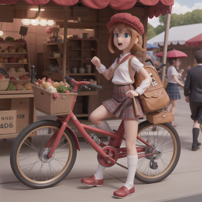 Image For Post Anime, bicycle, helicopter, market, bagpipes, confusion, HD, 4K, AI Generated Art
