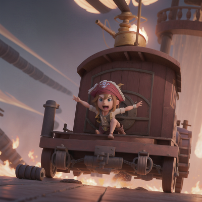 Image For Post Anime, energy shield, piano, pirate, train, gladiator, HD, 4K, AI Generated Art