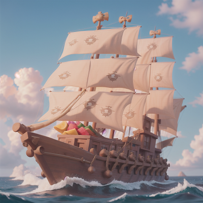 Image For Post Anime, pirate ship, knight, shield, taco truck, success, HD, 4K, AI Generated Art