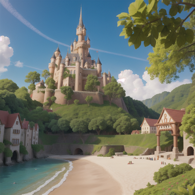 Image For Post Anime, market, beach, city, forest, castle, HD, 4K, AI Generated Art