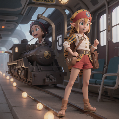 Image For Post Anime, tiger, spaceship, train, elf, pirate, HD, 4K, AI Generated Art