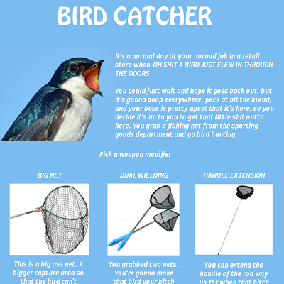 Image For Post Bird Catcher CYOA (by SymbioteAnon)