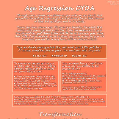Image For Post Age Regression CYOA by BlueJay
