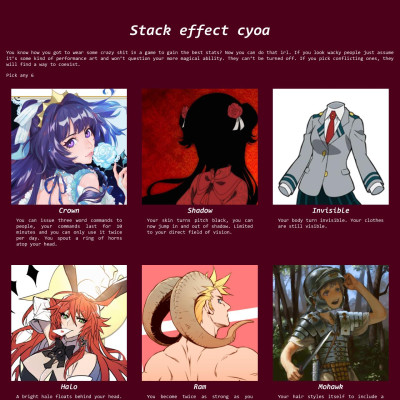 Image For Post Stack Effect CYOA by Senseless aka u/cyoalt