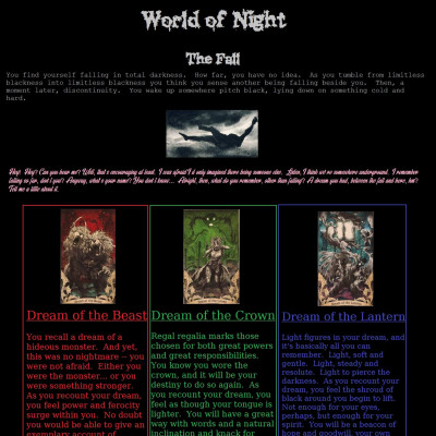 Image For Post World of Night CYOA by Lone Observer from /tg/