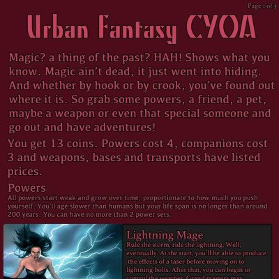 Image For Post Urban Fantasy CYOA from /tg/