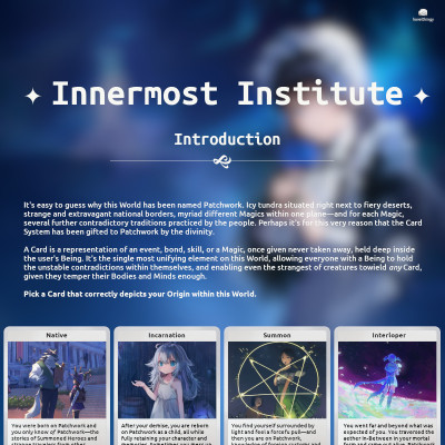 Image For Post Innermost Institude CYOA by havelthingy