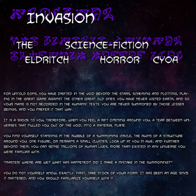 Image For Post Invasion: Science-fiction Eldritch Horror CYOA by Wyrm