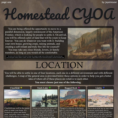 Image For Post Western Homestead CYOA with Trials and Tribulations DLC by jayemouse