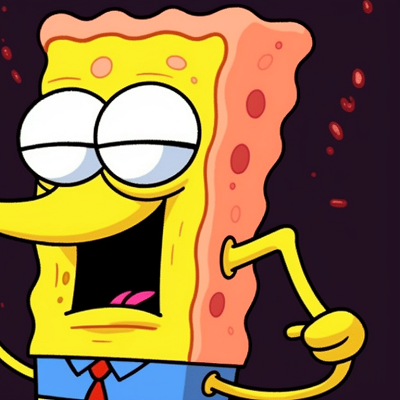 Image For Post | Two characters in conflict, strong lines and contrasting colors, one noticeably smaller than the other. spongebob character matching profile pictures pfp for discord. - [spongebob matching pfp, aesthetic matching pfp ideas](https://hero.page/pfp/spongebob-matching-pfp-aesthetic-matching-pfp-ideas)