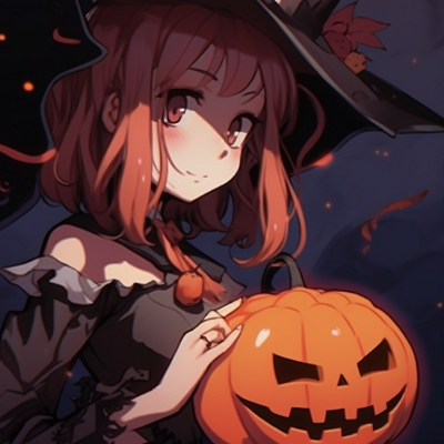 Image For Post | Two anime characters, heavy use of purples and oranges, sitting atop a haunted roof. unique halloween matching pfp pfp for discord. - [matching pfp halloween, aesthetic matching pfp ideas](https://hero.page/pfp/matching-pfp-halloween-aesthetic-matching-pfp-ideas)