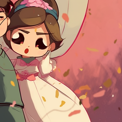 Image For Post | Two characters under falling sakura petals, wearing traditional outfits, soft color palettes. dynamic cartoon matching pfp pfp for discord. - [cartoon matching pfp, aesthetic matching pfp ideas](https://hero.page/pfp/cartoon-matching-pfp-aesthetic-matching-pfp-ideas)