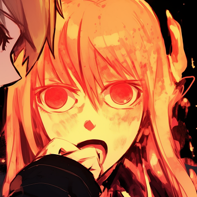 Image For Post | Two characters exuding fiery auras, intense colors and extreme details. chainsaw man anime matching pfp pfp for discord. - [chainsaw man matching pfp, aesthetic matching pfp ideas](https://hero.page/pfp/chainsaw-man-matching-pfp-aesthetic-matching-pfp-ideas)