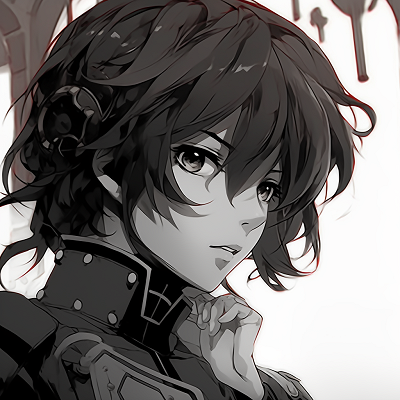 Image For Post | artistic contrast emphasized in black and white anime profile picture, focusing on the character's detailed facial expression. top rated anime black pfp pfp for discord. - [Anime Black PFP](https://hero.page/pfp/anime-black-pfp)